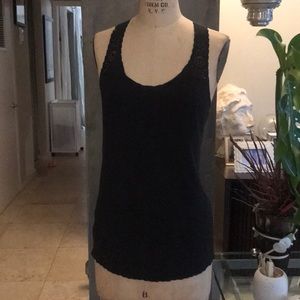 Black Lulu athletic tank top